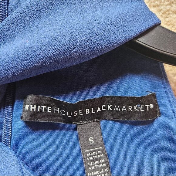 White House Black Market size small blue sleeveless shirt - Picture 14 of 15